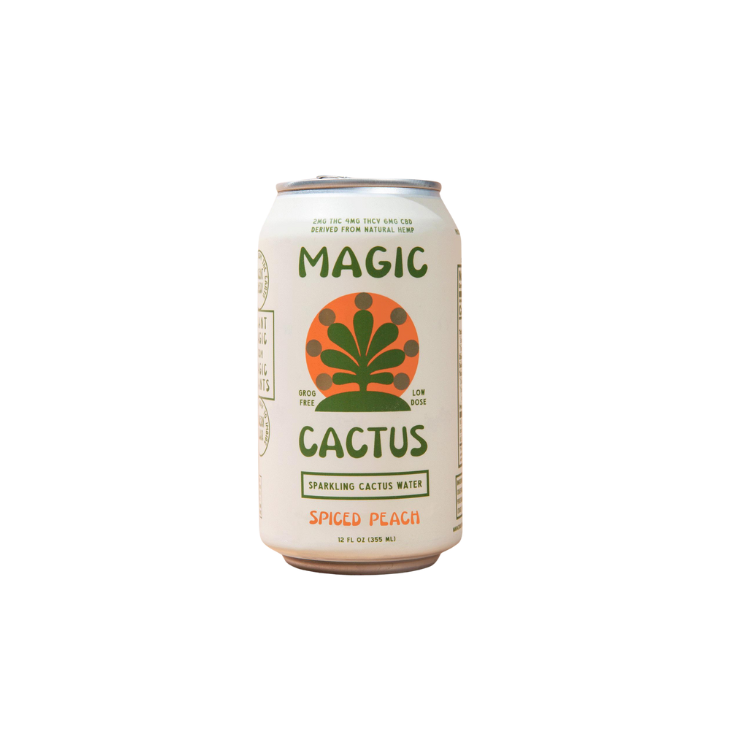 Magic Cactus Spiced Peach Low Dose THC Beverage 4-Pack