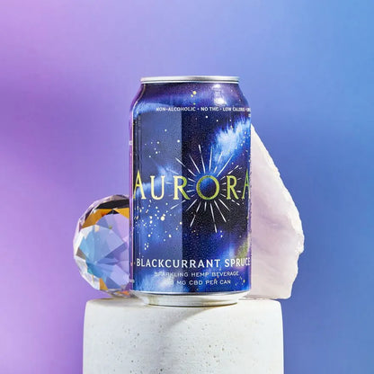 Aurora Elixirs Blackcurrent Spruce Sparkling CBD Beverage